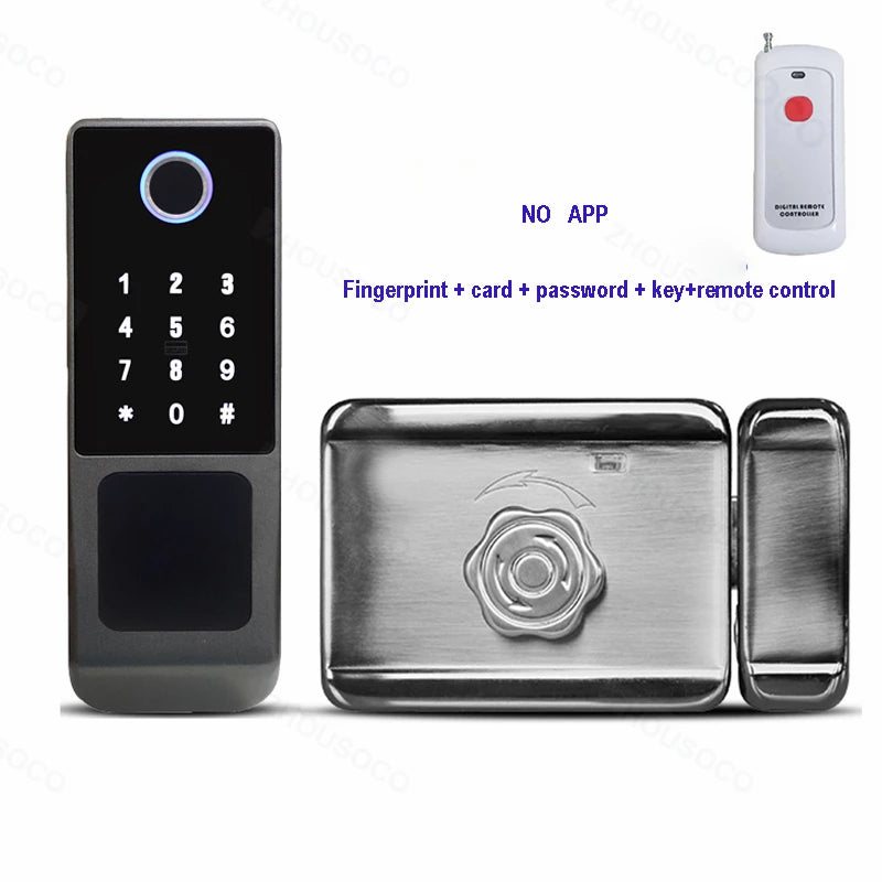 Smart Door Knob Fingerprint Door Lock Rechargeable Keyless Entry Door Lock with Keys TUYA App Control for Bedrooms Cloakroom