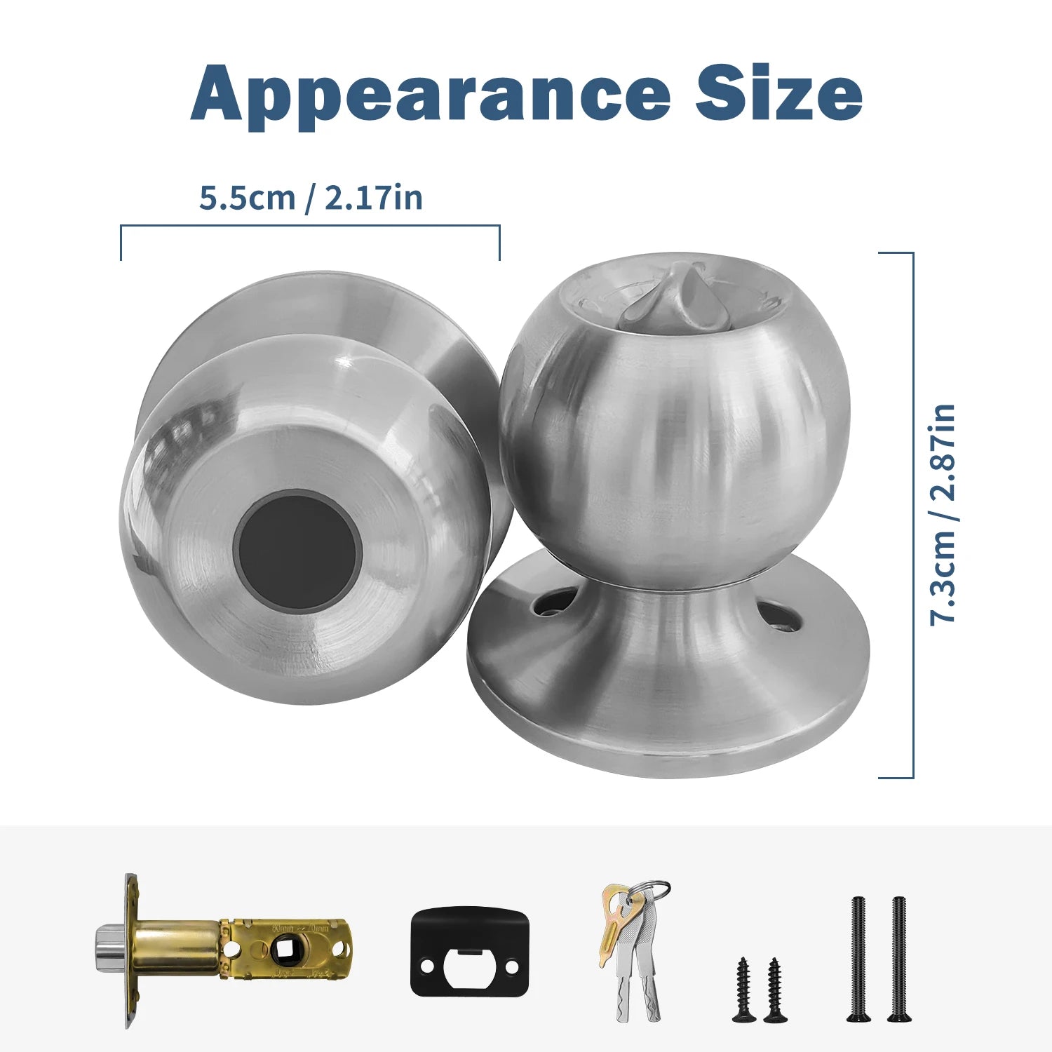 WAFU TUYA Smart Door Knob Lock Biometric Fingerprint Digital RFID Electronic Round Door Lock Keyless Entry Indoor Security Lock