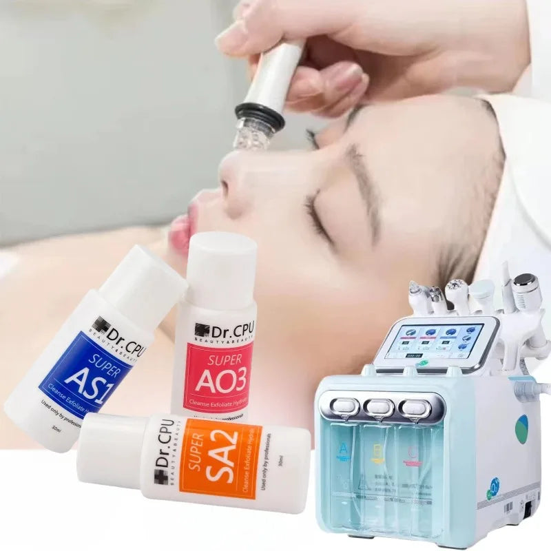 3Pcs/Set Serum Aqua Peel Solution Concentrated Solution Deep Clean Essence For Facial Skincare Hydro Dermabrasion Beauty Machine