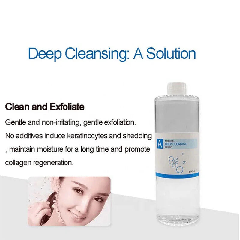 500ml Aqua Hydra Peeling Solution Facial Serum for Dermabrasion Machine Moisturize Repair and Soothe Deep Clean Exfoliate