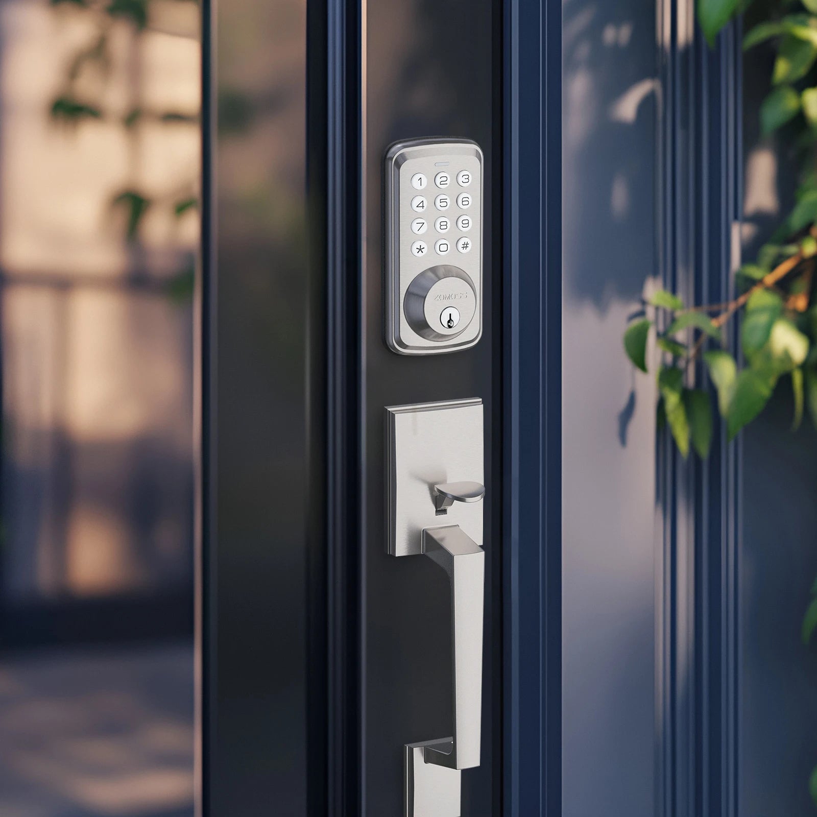 ZOMOSS Smart Keypad Door Lock Set -Two-Door Knob Touch Fingerprint Password Lock-Keyless Entry Door Lock, Keyed Entry