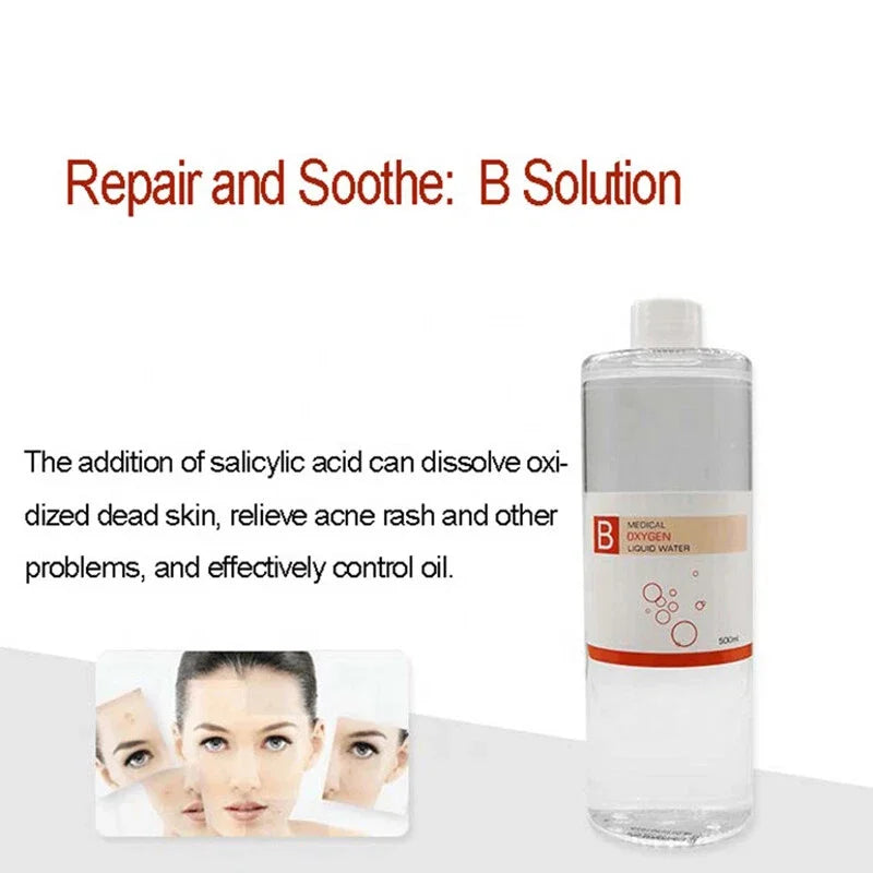 500ml Aqua Hydra Peeling Solution Facial Serum for Dermabrasion Machine Moisturize Repair and Soothe Deep Clean Exfoliate