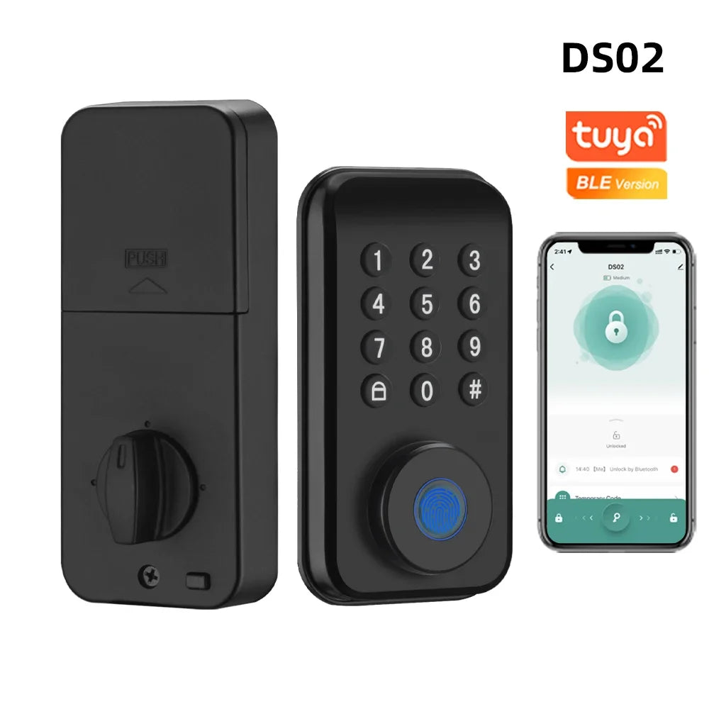 ZOMOSS Smart Keypad Door Lock Set -Two-Door Knob Touch Fingerprint Password Lock-Keyless Entry Door Lock, Keyed Entry